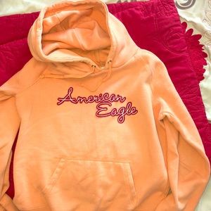 American Eagle Peach colored Hoodie Sweatshirt SzM